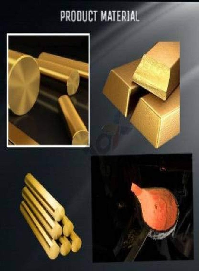 GOLD BELL صمام زاوية ذهبي اللون من النحاس الأصفر 2 في 1، مطلي بالكروم (مجموعة واحدة) - Image 2
